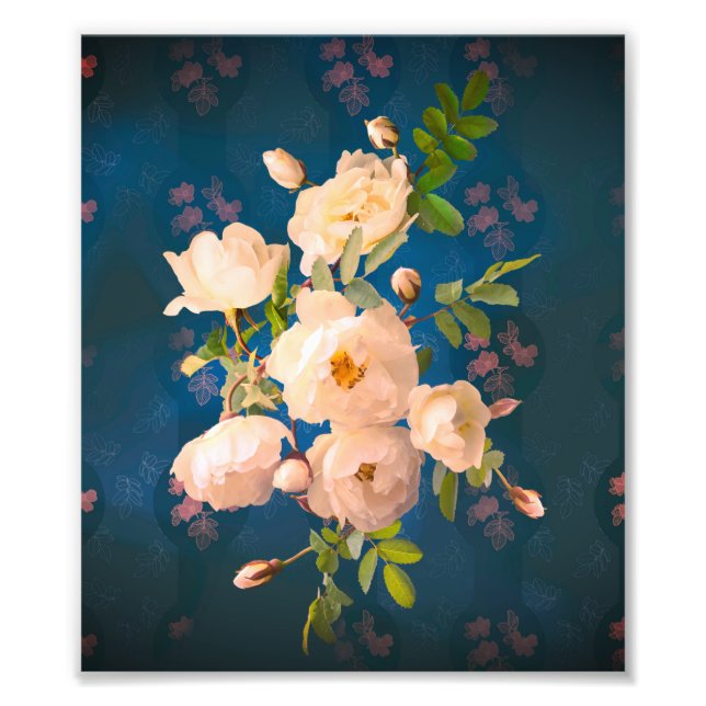 Romantic Powder Röd ros Fototryck (Framsidan)