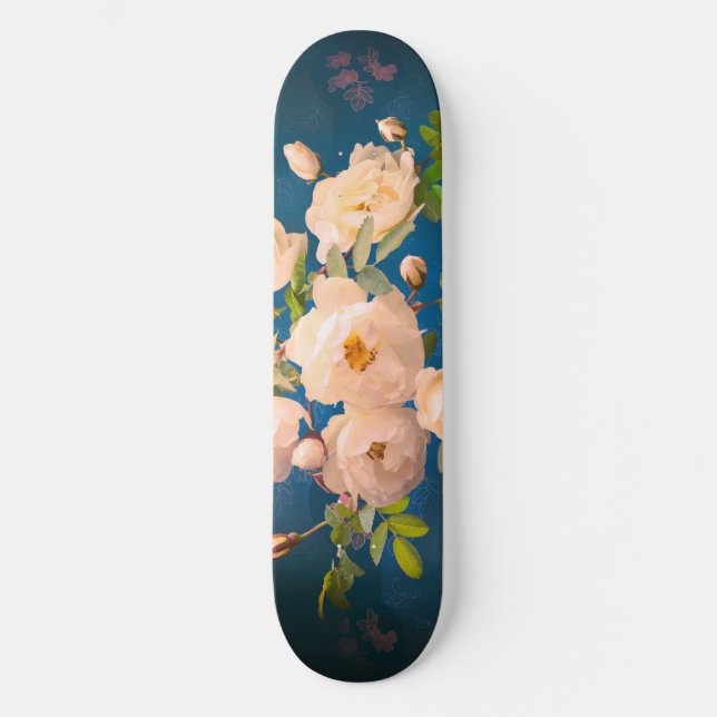 Romantic Powder Röd ros Mini Skateboard Bräda 18,5 Cm (Framsida)
