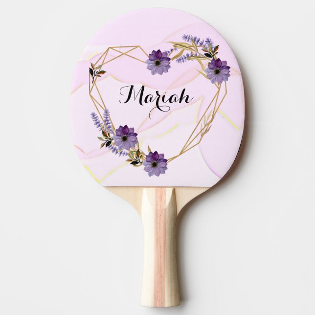 Romantic purple flower bouquet abstract background pingisracket (Framsidan)
