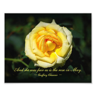 Romantic Quote Gult Engelska Ro Fototryck