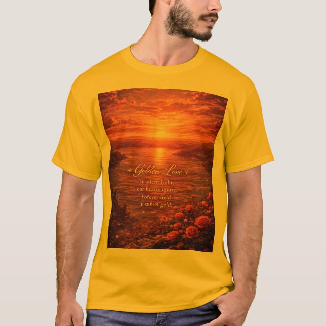 Romantic Quote Nature Landscape Design T Shirt (Framsida)