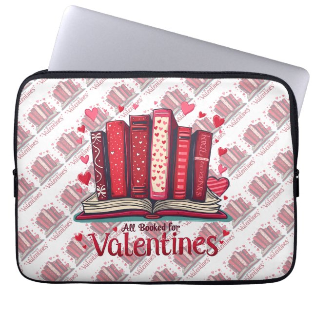 Romantic Reading Vibes Cozy Valentine Gift Laptop Fodral (Framsidan)