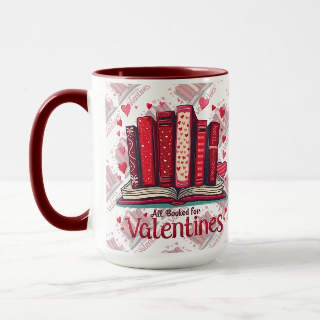 Romantic Reading Vibes Cozy Valentine Gift Mugg (Vänster)