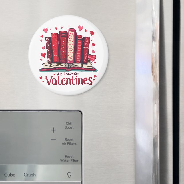 Romantic Reading Vibes Mysiga Valentine Gift Magnet (In Situ (Fridge))