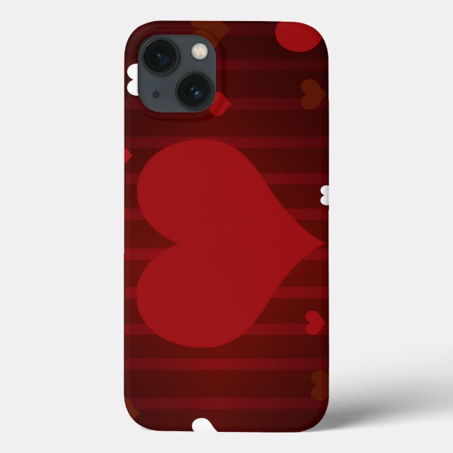 Romantic Red and White Kärlek Me Heart Valentine (Baksida)