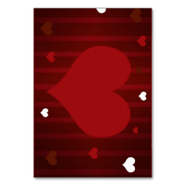 Romantic Red and White Kärlek Me Heart Valentine Bordsnummer