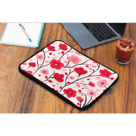 Romantic Red Blommigt Laptop Fodral