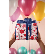 Romantic Red Blommigt