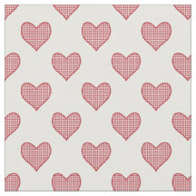 Romantic Red Check Gingham Hearts Anpassningsbar F