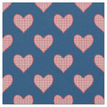 Romantic Red Check Gingham Hearts Anpassningsbar F