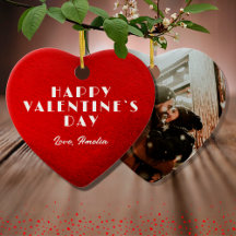 Romantic Red Heart Name Photo Valentine`s Day