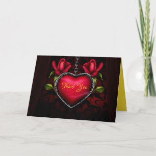 Romantic Red Heart Tack Personalize Kort
