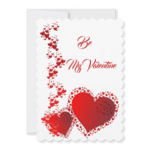 Romantic Red Hearts Anpassningsbar Quote be my Val