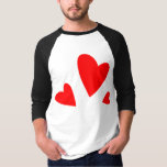 Romantic Red Hearts Graphic Raglan Shirt T<br><div class="desc">A stylish and romantic raglan shirt featuring vibrant red hearts. This comfortable and eye-catching design is perfect for casual wear,  Valentine's Day,  or as a special gift for loved ones."</div>