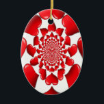 Romantic Red Hearts Mönster Art Skriv ut Julgransprydnad Keramik<br><div class="desc">Romantic Red Hearts Mönster Art Print Introducing the "Romantic Red Hearts Mönster Art Print", ett vackert designat biet som fångar kärlek innersta väsen och kärlek genom sitt slående hjärtmotiv. Beskrivning: Den här teckningen har en central, symmetrisk mönster i röda hjärtan som ordnats i en cirkelformad eller radiell design. Hjärtan varierar...</div>