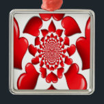 Romantic Red Hearts Mönster Art Skriv ut Julgransprydnad Metall<br><div class="desc">Romantic Red Hearts Mönster Art Print Introducing the "Romantic Red Hearts Mönster Art Print", ett vackert designat biet som fångar kärlek innersta väsen och kärlek genom sitt slående hjärtmotiv. Beskrivning: Den här teckningen har en central, symmetrisk mönster i röda hjärtan som ordnats i en cirkelformad eller radiell design. Hjärtan varierar...</div>