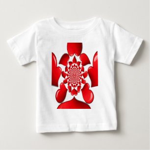 Romantic Red Hearts Mönster Art Skriv ut Tröja