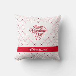 Romantic Red Hearts Personalized Valentine Kudde