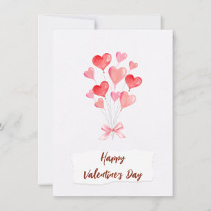 Romantic Red & Rosa Hearts Alla hjärtans dag Anteckningskort