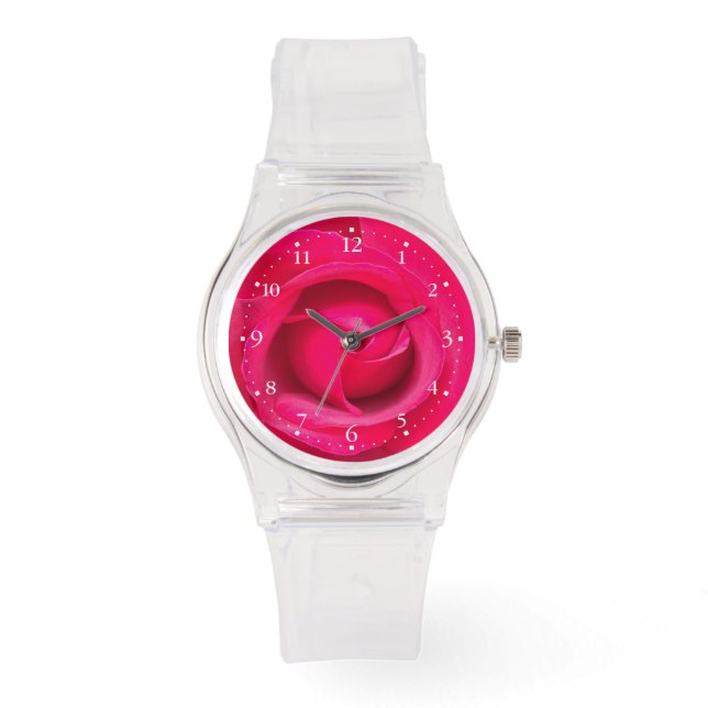 Romantic Red Rosa ros Armbandsur (Framsida)