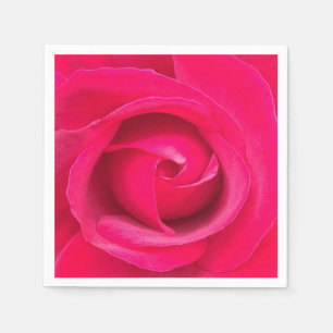 Romantic Red Rosa ros Pappersservett
