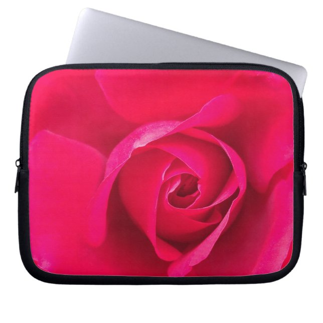 Romantic Red Rosa ros v2 Laptop Sleeve (Framsidan)