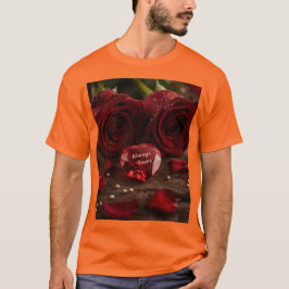 Romantic Red Rose Always Yours Valentine Couple  T Shirt