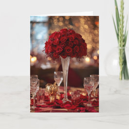 Romantic Red Rose Valentine Love Message Greetings Kort