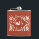 Romantic Red Rust Shabby chic, Bröllop-kolv Fickplunta<br><div class="desc">Utformningen har en vit blommigt vattenfärg ram på en varm orange bakgrund och kan anpassas med antingen "Mr" eller "Mrs". Denna kolv är en perfekt gåva till nygifta eller par som firar sina årsdagar när de går in på en ny eller fortsätter sin gemensamma resa tillsammans.</div>