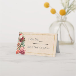 Romantic Ro Blommigt Eucalyptus Bröllop Placeringskort