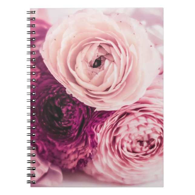 Romantic ro bouquet: vintage branding. anteckningsbok (Framsidan)