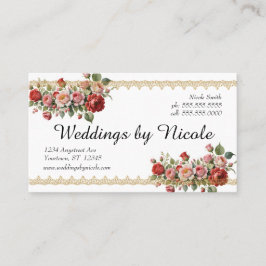 Romantic Ro Bröllopsfixaren Events Florist Visitkort