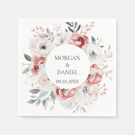 Romantic Ro Elegant bröllop Pappersservett