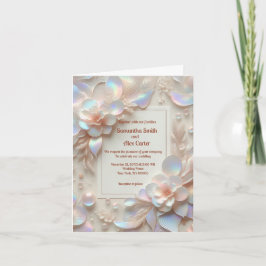 Romantic Ro Flower bröllop Inbjudan