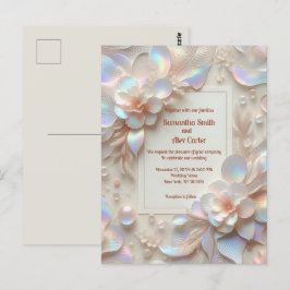 Romantic Ro Flower bröllop Vykort