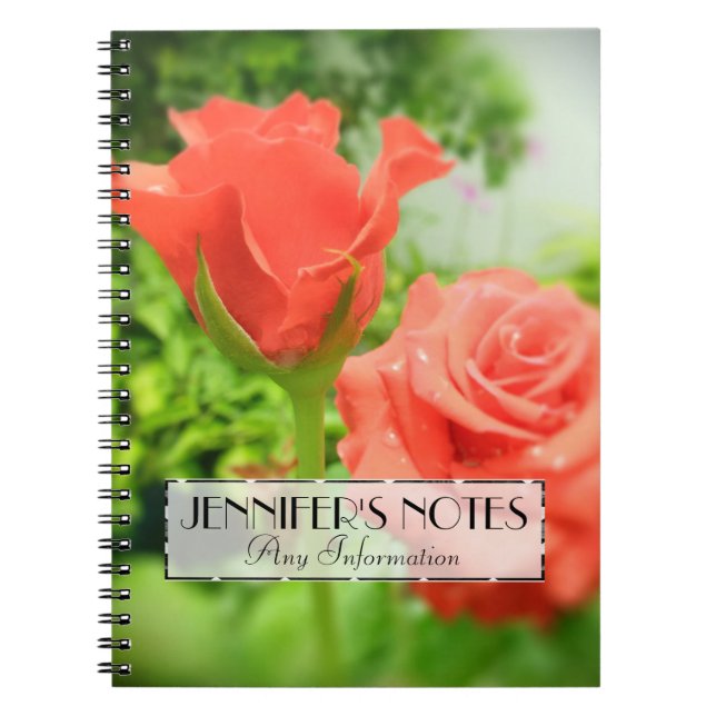 Romantic Ro Flowers Anteckningsbok (Framsidan)