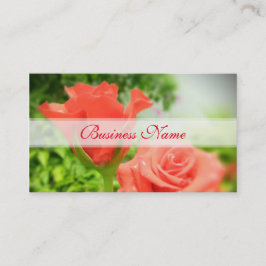 Romantic Ro Flowers Visitkort