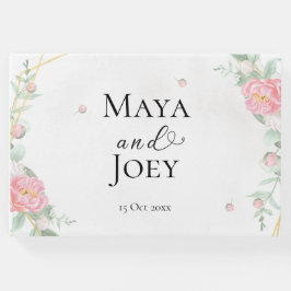 Romantic Ro Geometric Bröllop Gästböcker