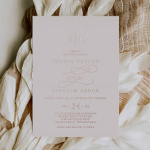 Romantic Ro Gold Foil | Monogram Bröllop