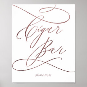 Romantic Ro Guld Calligraphy Cigar Pub Poster
