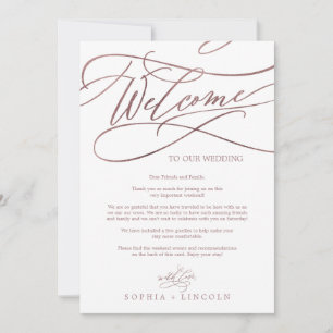 Romantic Ro Guld Calligraphy Itinerary & Brev