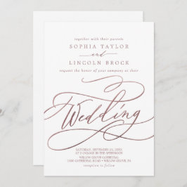 Romantic Ro Guld Calligraphy | Närmare uppgifter o Inbjudningar