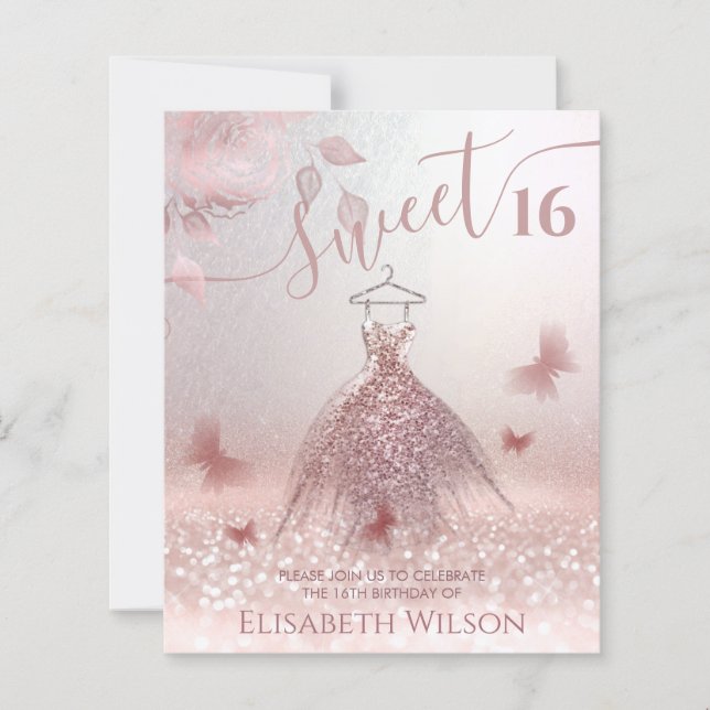 Romantic Ro guld glitter, stubblfjäril (Framsida)