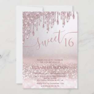 Romantic Ro guld glittery ombre butterfly-foto Inbjudningar