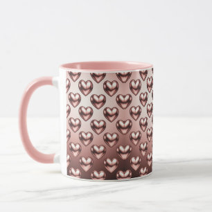 Romantic Ro Guld Hearts Mugg