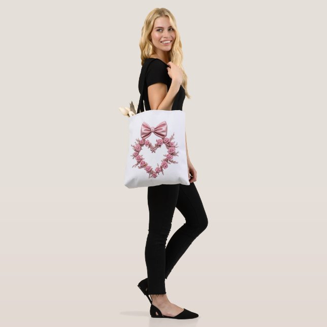 Romantic Ro Heart Tote Bag Perfekt för valfri Tygkasse (På modell)