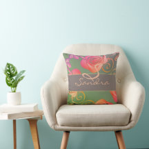 Romantic Ro Monogram Dekorativ kudde