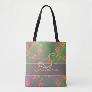 Romantic Ro Monogram Tote Tygkasse