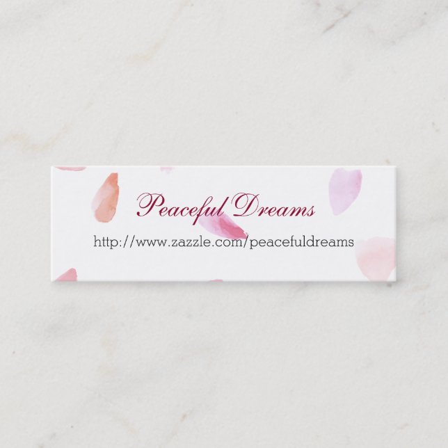 Romantic Ro Petals Mini Visitkort (Framsida)
