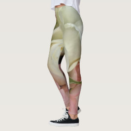 Romantic Ro Soft Rosa Flowers Blommigt Leggings